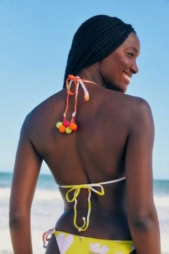 FARM RIO Neon Garden Triangle Bikini Top