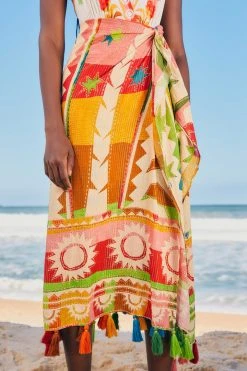 FARM RIO New In Rainbow Sunset Sarong 9 FARM RIO New In Rainbow Sunset Sarong
