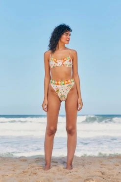 FARM RIO Rainbow Sunset Bikini Top New In