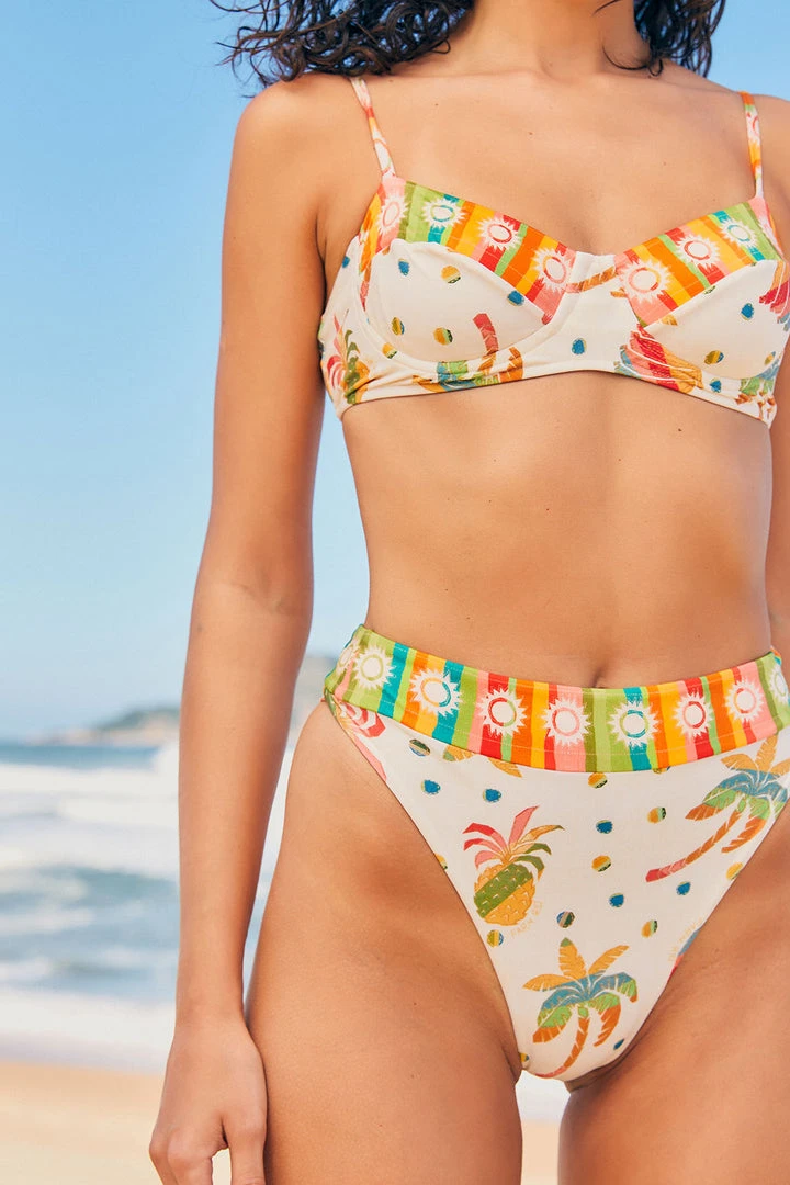 FARM RIO Rainbow Sunset Bikini Bottom 3 FARM RIO Rainbow Sunset Bikini Bottom