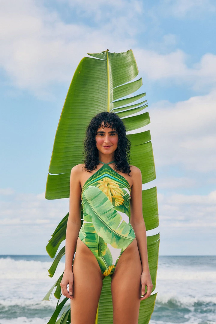 FARM RIO New In Fresh Forest One Piece Swimsuit 1 FARM RIO New In Fresh Forest One Piece Swimsuit