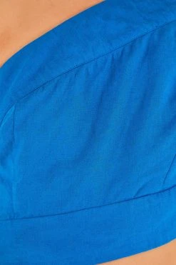 FARM RIO Blue One Shoulder Jumpsuit New In 9 FARM RIO Blue One Shoulder Jumpsuit New In