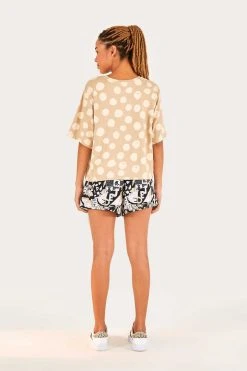 FARM RIO Tops ADIDAS FARM TOTALLY NEW RIO T-SHIRT KHAKI