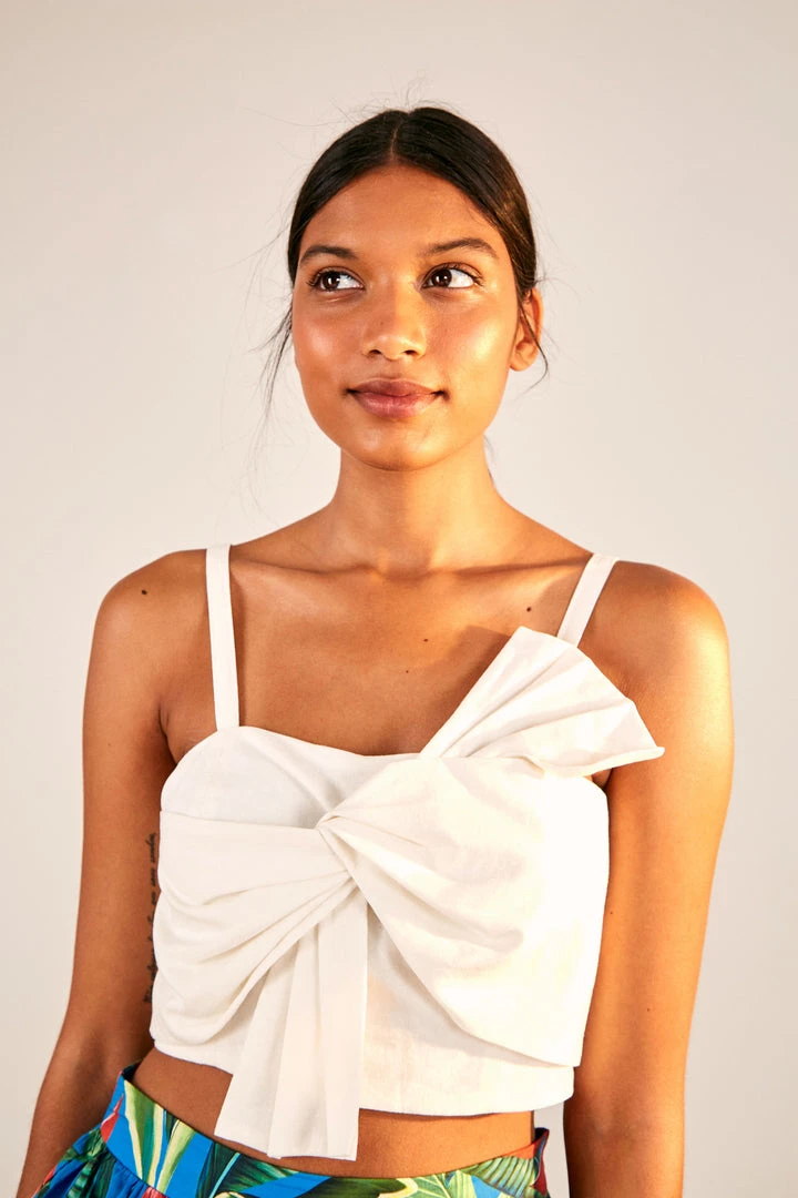 FARM RIO New In OFF WHITE FRONT BOW TOP 1 FARM RIO New In OFF WHITE FRONT BOW TOP