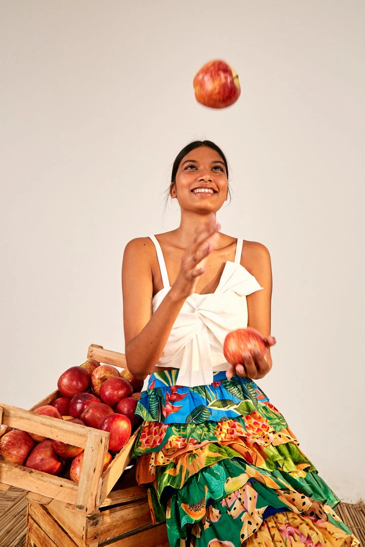 FARM RIO New In OFF WHITE FRONT BOW TOP 3 FARM RIO New In OFF WHITE FRONT BOW TOP