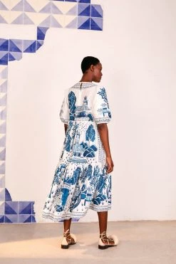 FARM RIO ANCIENT GARDEN MIDI DRESS New In 8 FARM RIO ANCIENT GARDEN MIDI DRESS New In