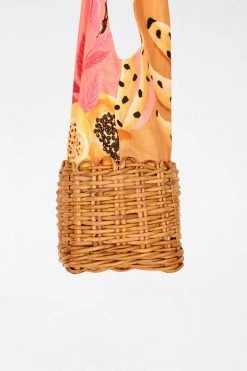 FARM RIO MIXED PRINTS STRAW MINI BAGAG Accessories